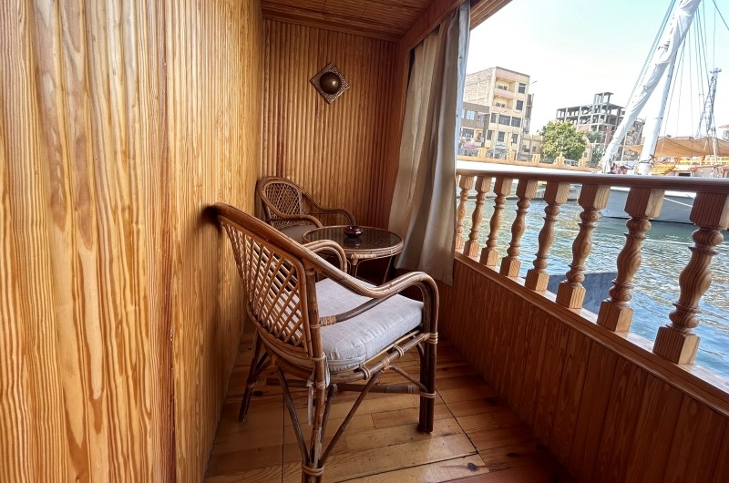 Private balcony aboard Queen of Egypt