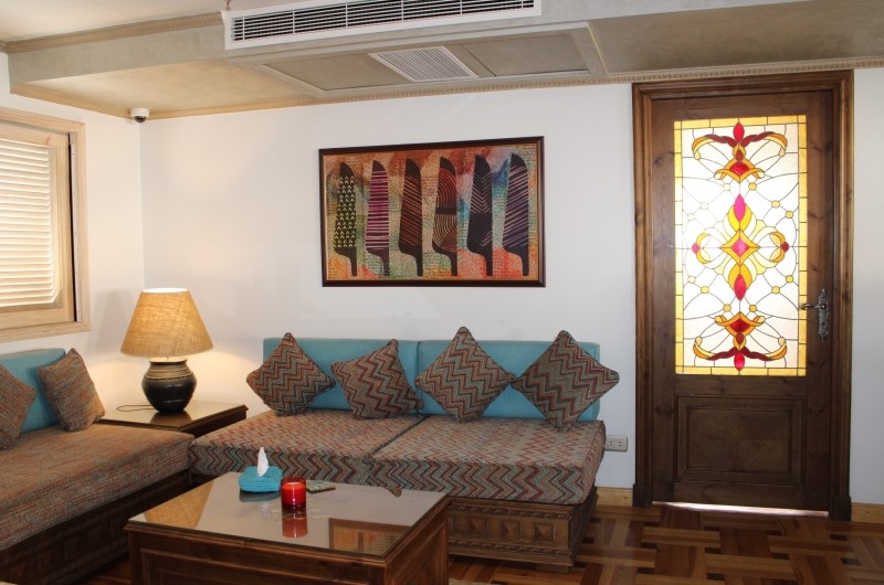 Reception lounge aboard Queen of Egypt