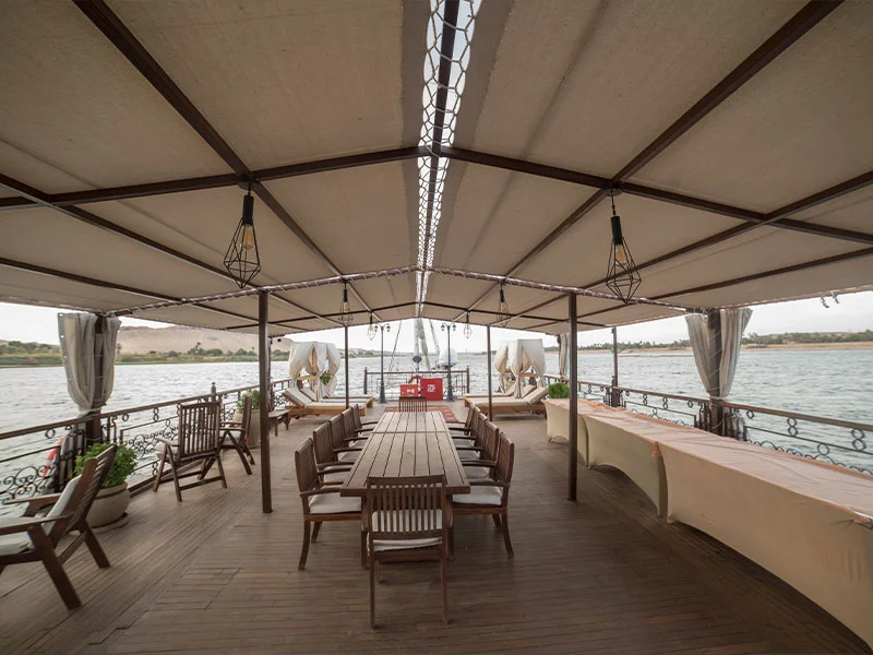 Open-air restaurant aboard Sonesta Amirat