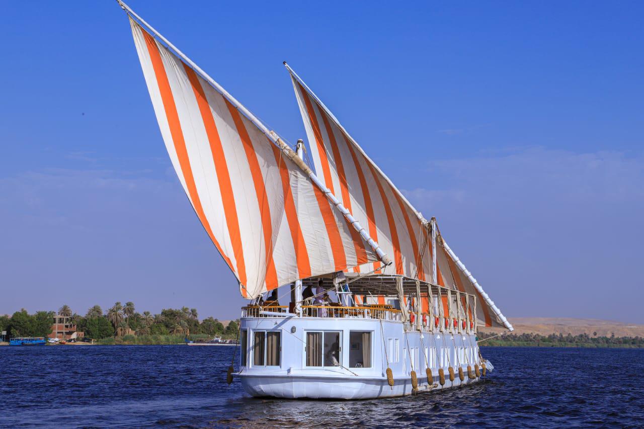 Nile view from the Three Pyramids Dahabiya