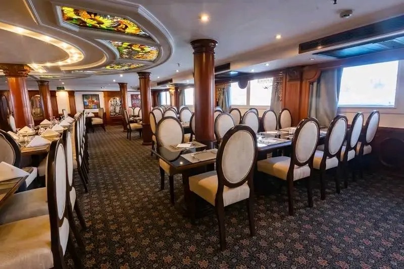 Grand lobby staircase on MS Monica
