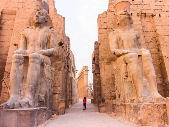 Colossal statues at Luxor Temple