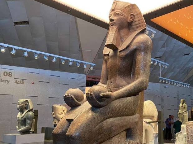 Ancient Egyptian statue at the museum