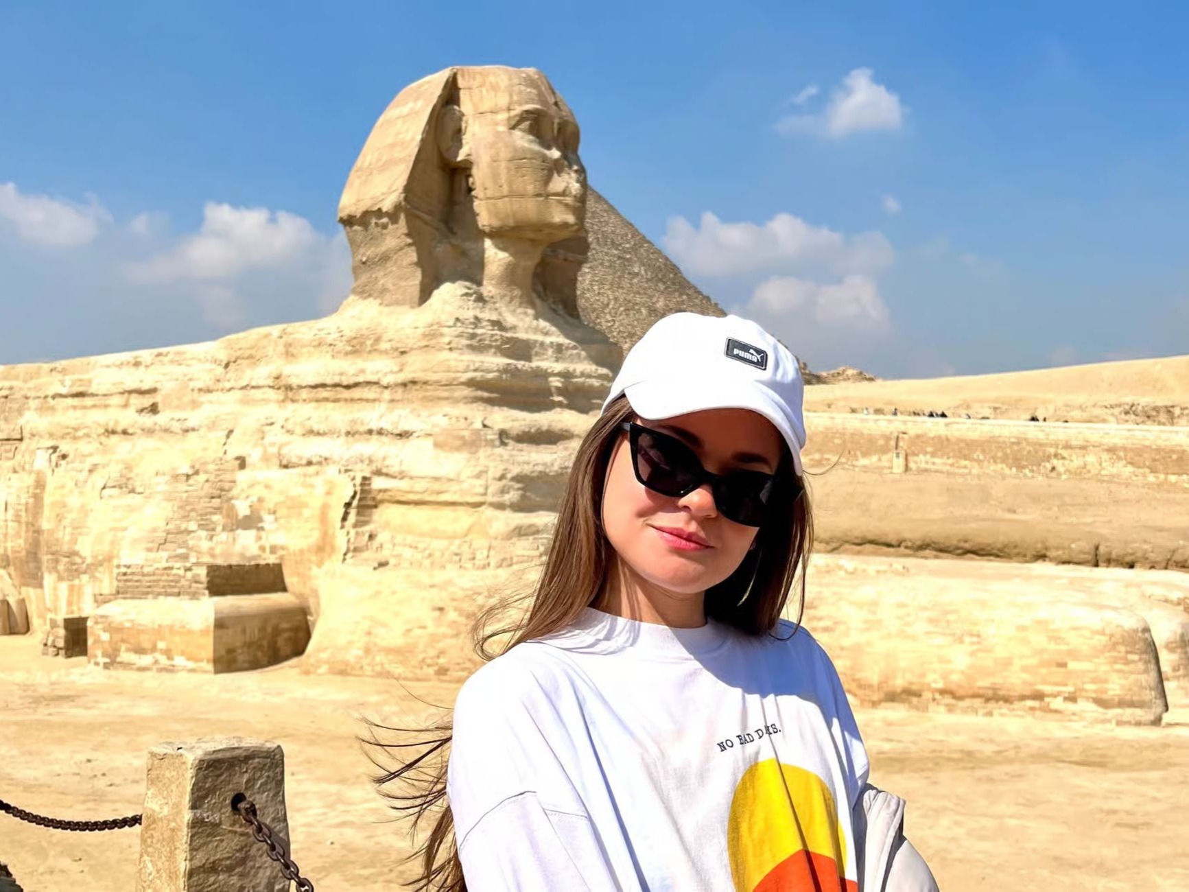 Tourist at the Great Sphinx